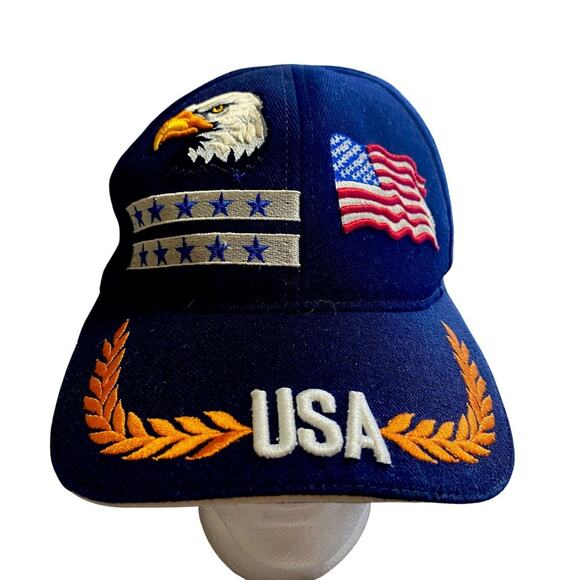 USA Sejinusa Military Dark Navy Blue Embroidered Cap - Picture 1 of 1